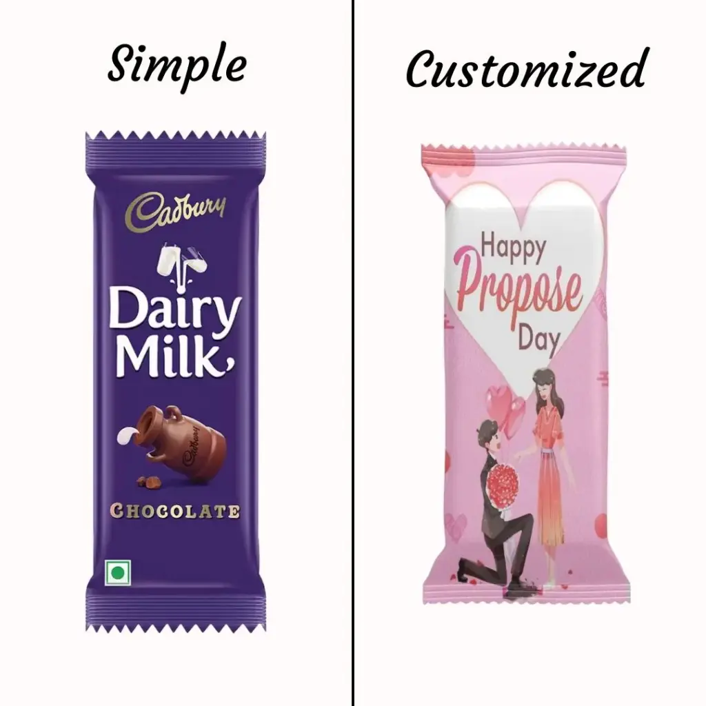 Dairy Milk Delight with Personalized Wrapper Pack -10